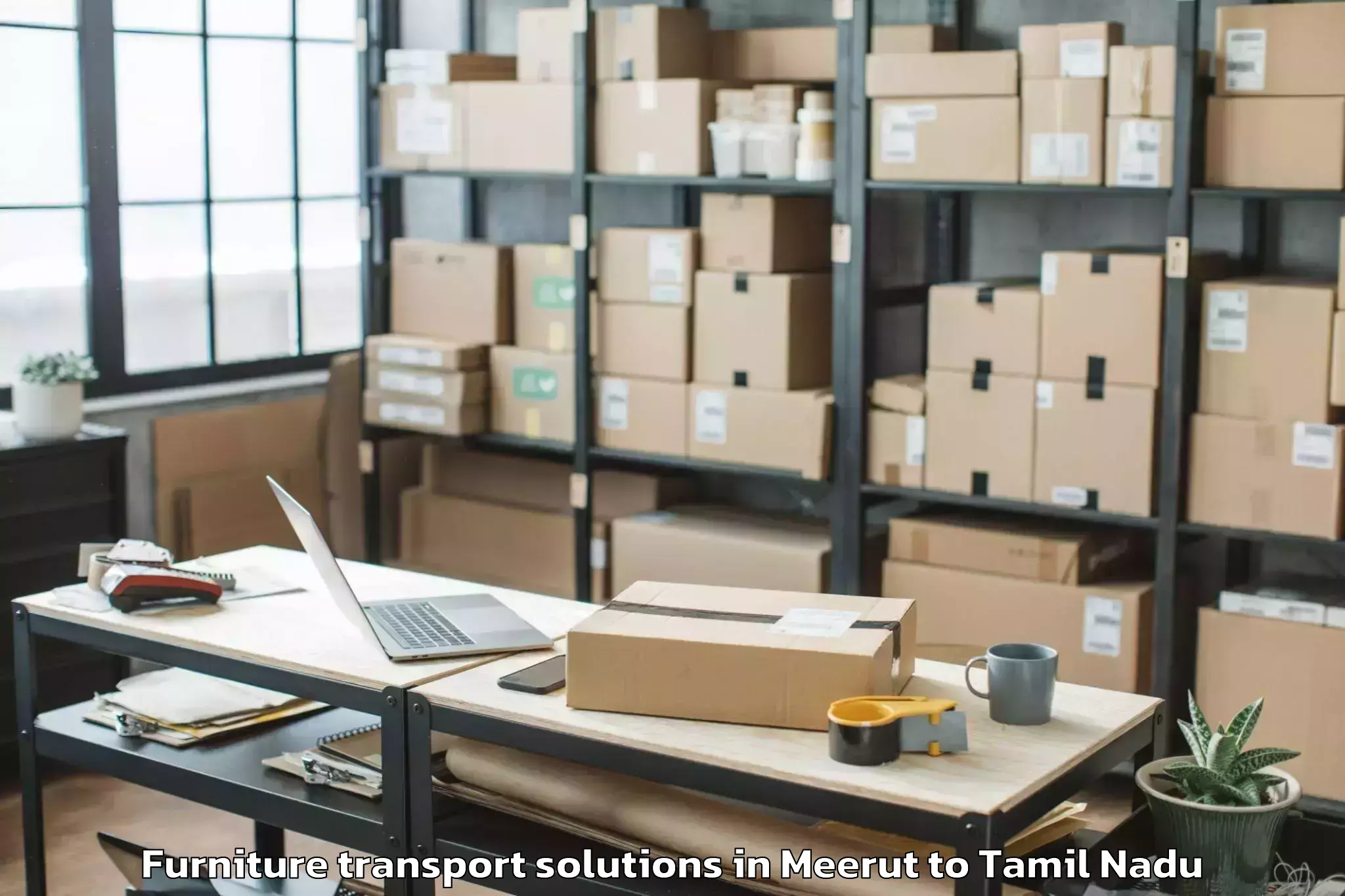 Easy Meerut to Tirupathur Furniture Transport Solutions Booking